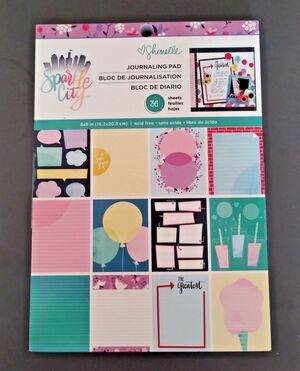 American Crafts 6" x 8" Paper Journaling Pad, Shimelle Sparkle City, 36 Sheets
